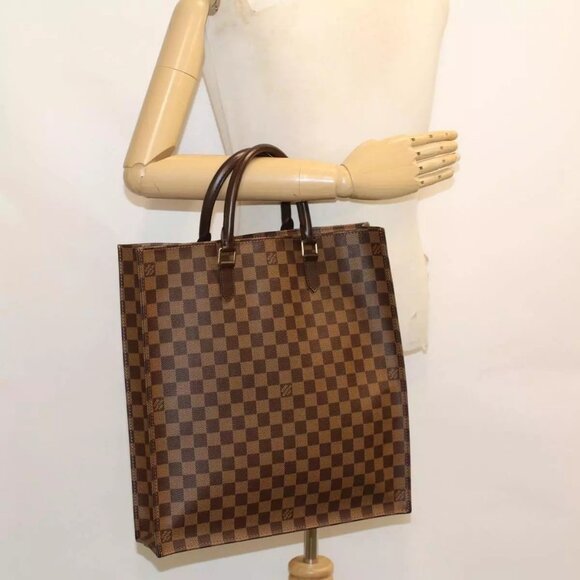 LOUIS VUITTON Damier Ebene Sac Plat Hand Bag - Picture 1 of 16